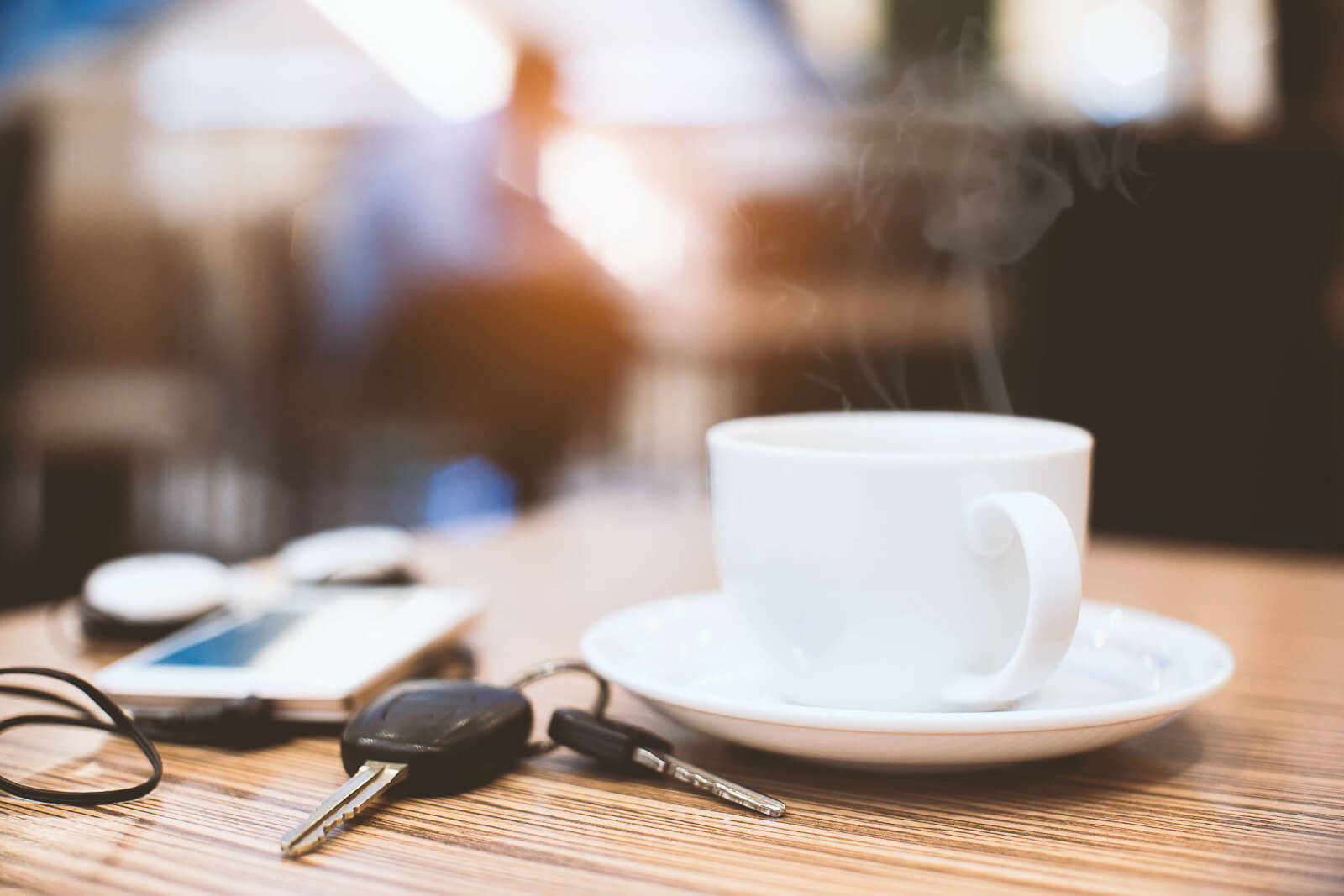 Keys on coffee table